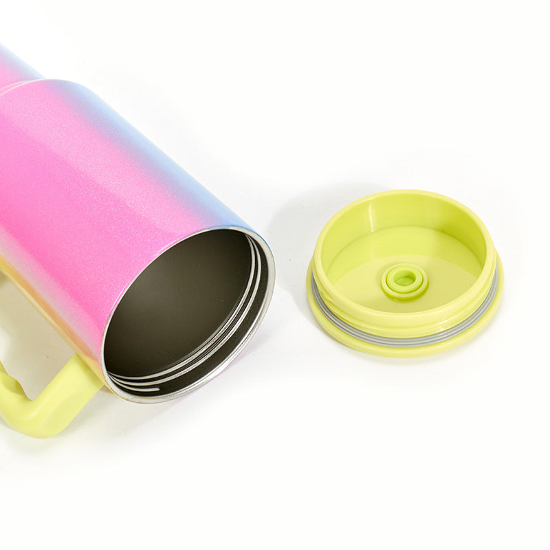 Portable cup, large capacity MEOKY cup with handle, leak-proof lid, reusable vacuum pouring cup, insulated cup, Tumbler Travel Cup / 24 hour cold water or 8 hour hot water April Fool's Day gift/Easter gift