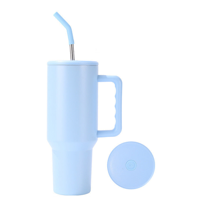 Portable cup, large capacity MEOKY cup with handle, leak-proof lid, reusable vacuum pouring cup, insulated cup, Tumbler Travel Cup / 24 hour cold water or 8 hour hot water April Fool's Day gift/Easter gift