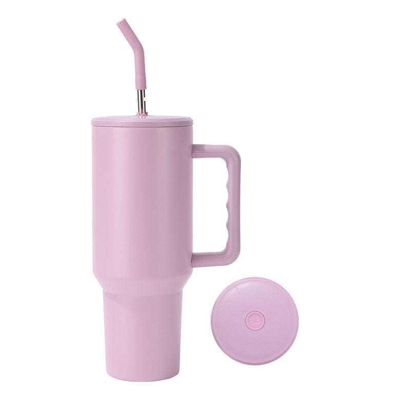 Portable cup, large capacity MEOKY cup with handle, leak-proof lid, reusable vacuum pouring cup, insulated cup, Tumbler Travel Cup / 24 hour cold water or 8 hour hot water April Fool's Day gift/Easter gift