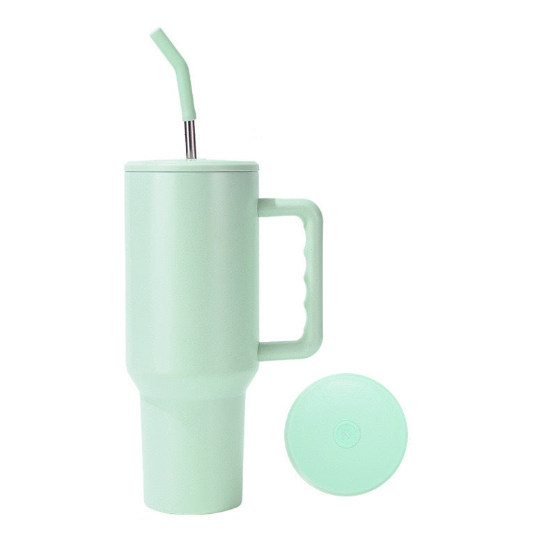 Portable cup, large capacity MEOKY cup with handle, leak-proof lid, reusable vacuum pouring cup, insulated cup, Tumbler Travel Cup / 24 hour cold water or 8 hour hot water April Fool's Day gift/Easter gift