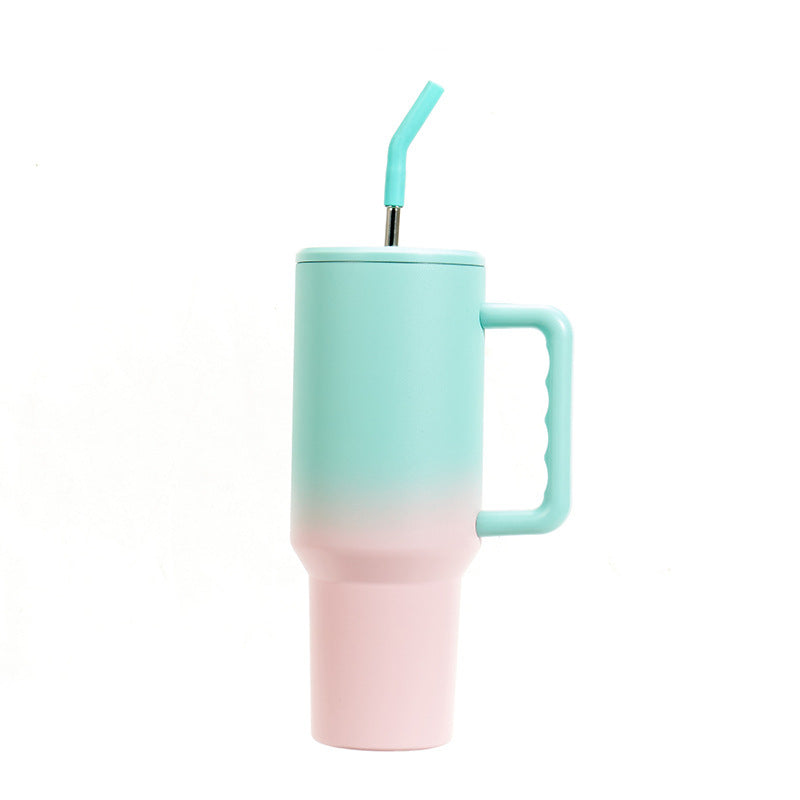 Portable cup, large capacity MEOKY cup with handle, leak-proof lid, reusable vacuum pouring cup, insulated cup, Tumbler Travel Cup / 24 hour cold water or 8 hour hot water April Fool's Day gift/Easter gift