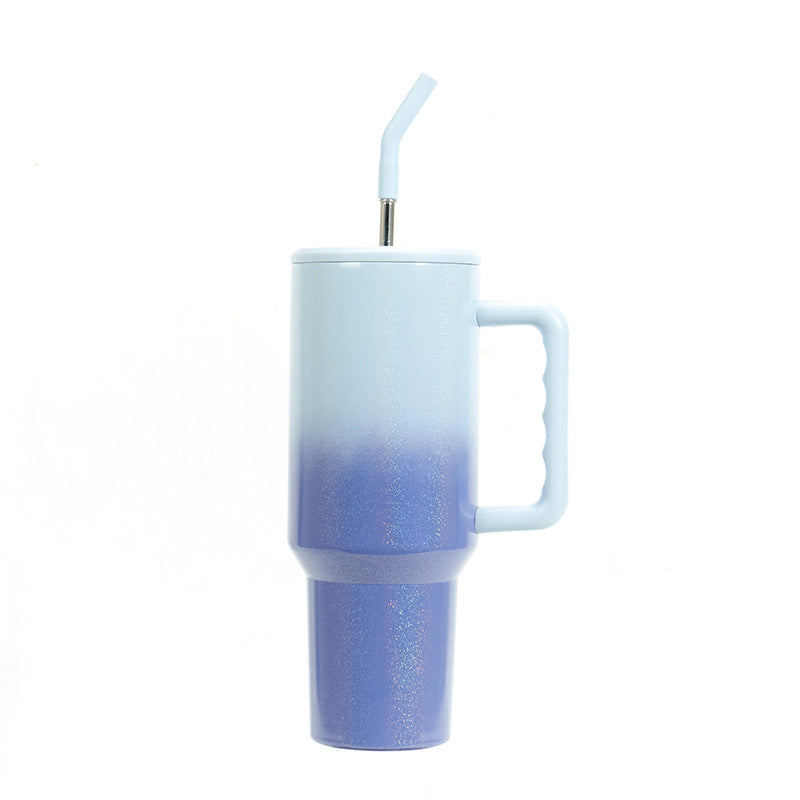 Portable cup, large capacity MEOKY cup with handle, leak-proof lid, reusable vacuum pouring cup, insulated cup, Tumbler Travel Cup / 24 hour cold water or 8 hour hot water April Fool's Day gift/Easter gift