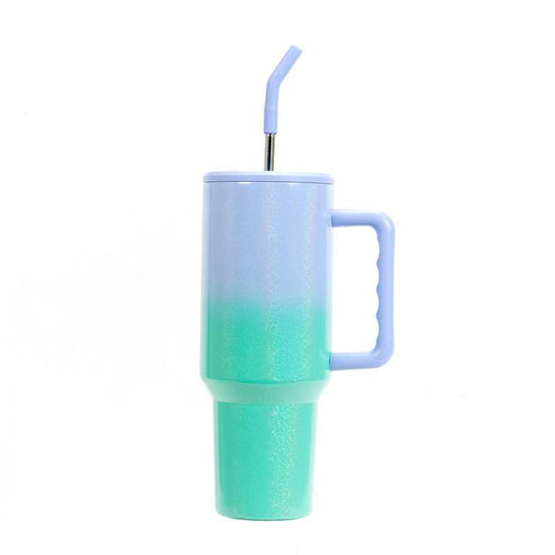 Portable cup, large capacity MEOKY cup with handle, leak-proof lid, reusable vacuum pouring cup, insulated cup, Tumbler Travel Cup / 24 hour cold water or 8 hour hot water April Fool's Day gift/Easter gift