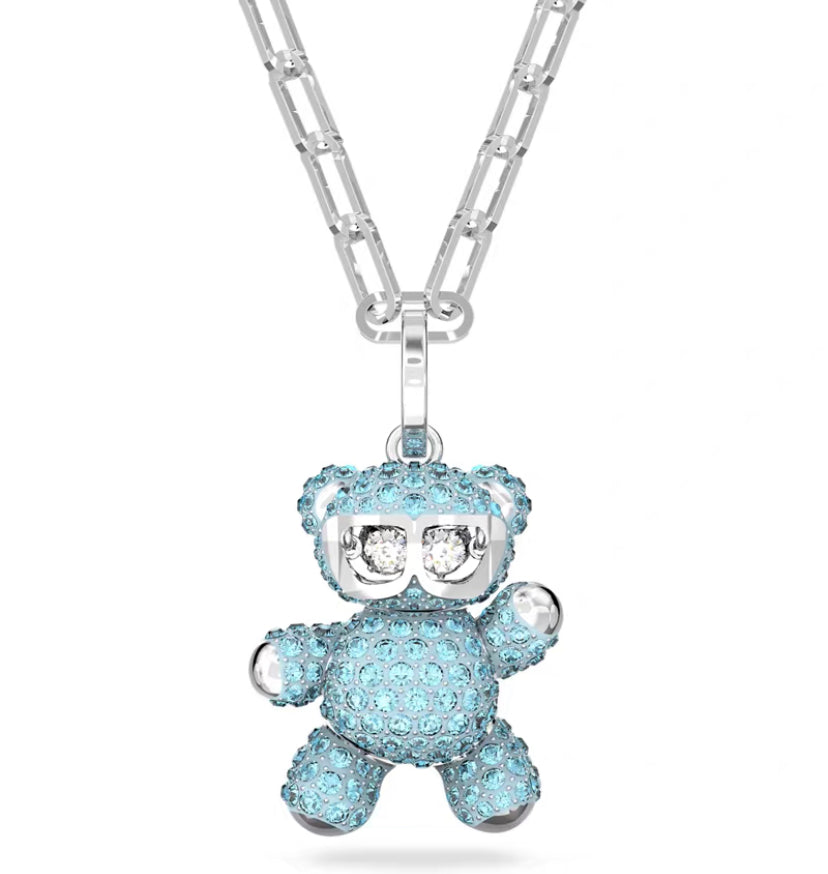 Heart Necklace with Swarovski Elements Beating Heart Necklace Female Bear Crystal Exquisite and Fashionable Clavicle Chain