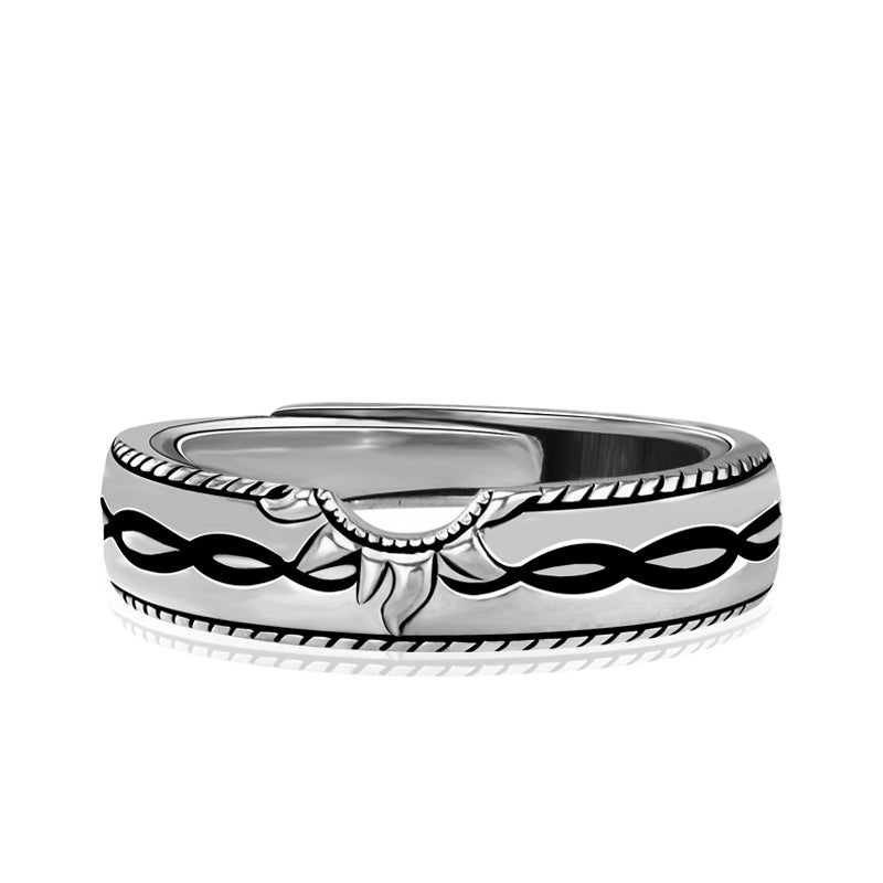 Valentine's Day gift sunflower and sun ring couple ring sterling silver s925 ring