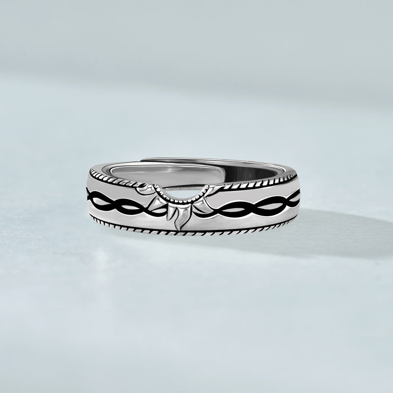 Valentine's Day gift sunflower and sun ring couple ring sterling silver s925 ring
