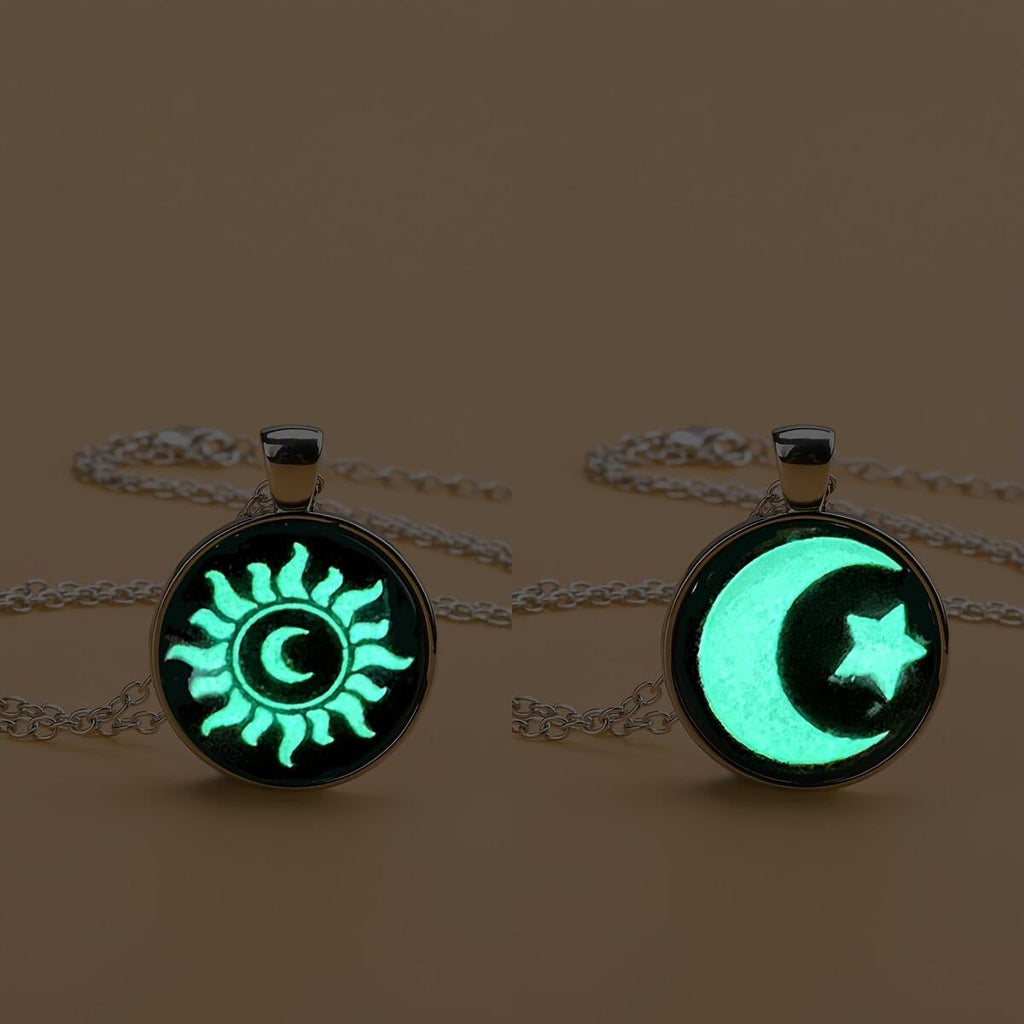 Sun Moon Couple Necklace Pair of Magnet Men and Women Simple Personality Gift