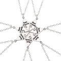 Pizza shape 3-8 BFF Friendship Necklace