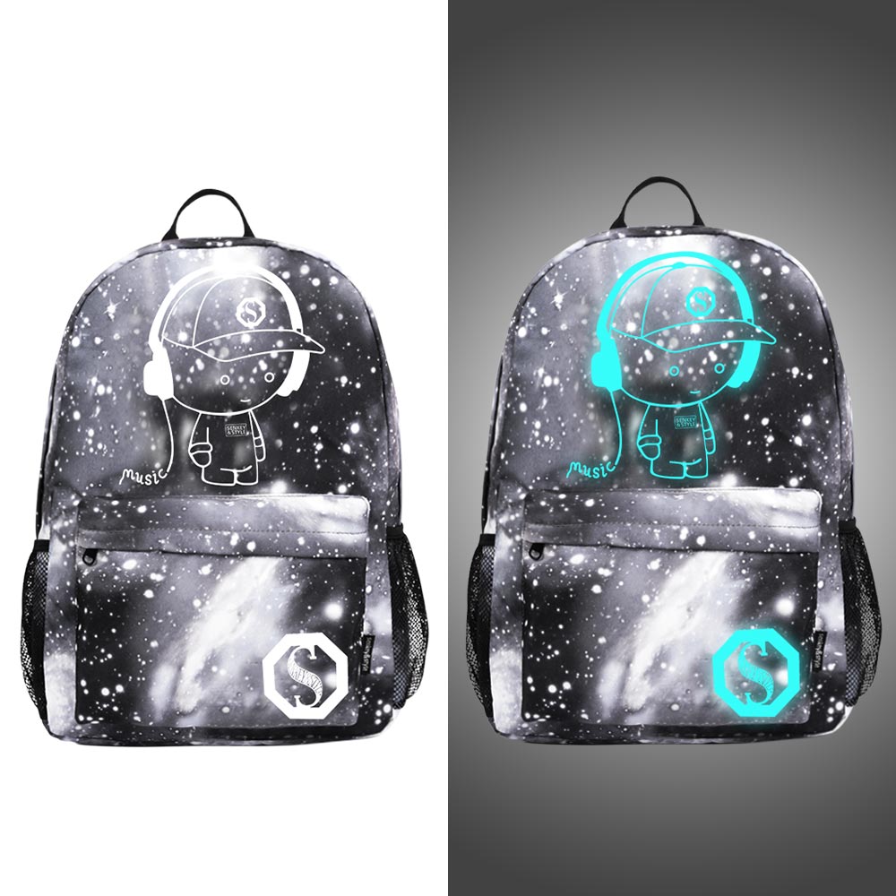 Cool Luminous Anti-theft with USB Charging School Bag