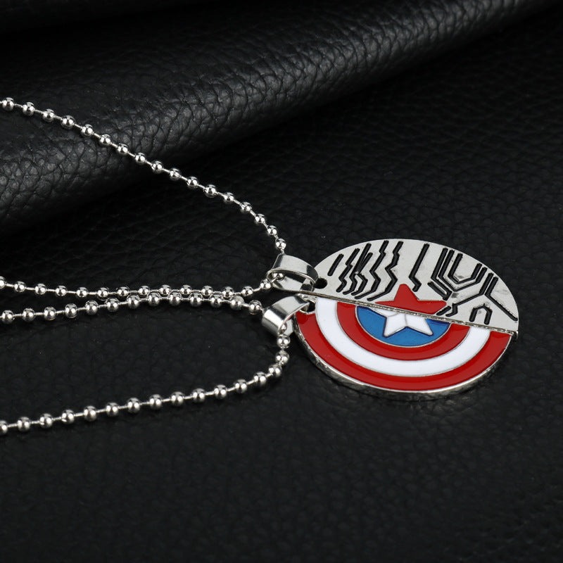 Marvel Accessories, The Avengers, Captain America 3, Civil War, Civil War Shield Pendant, Couple Necklace