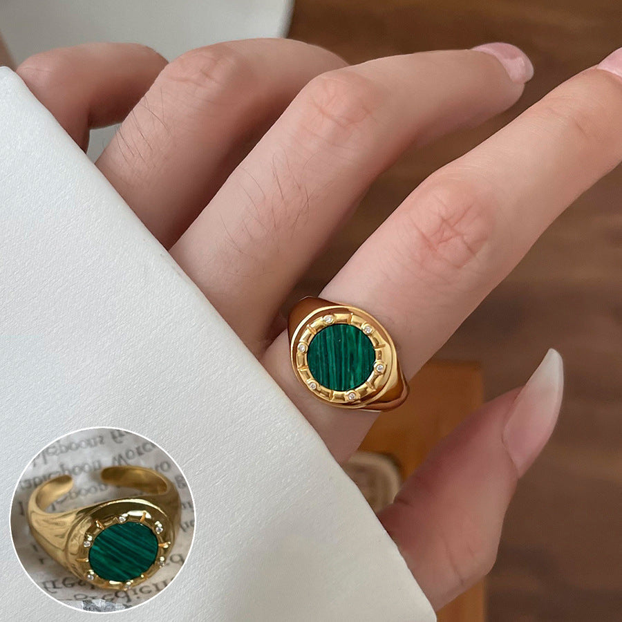 ins Artistic Temperament Pearl Ring Female Vintage S925 Silver fashion