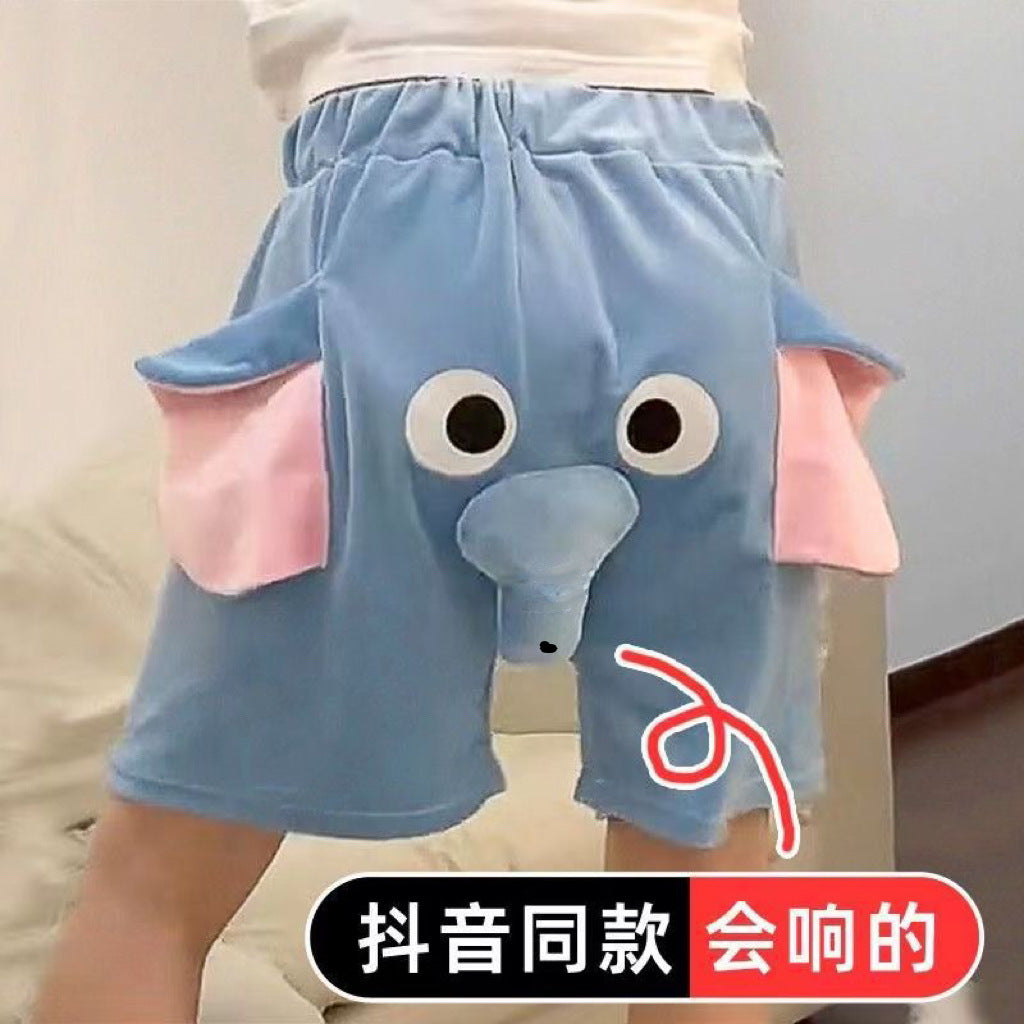 Elephant shorts Elephant couple shorts Dumbo shorts with ringing nose Funny pajamas