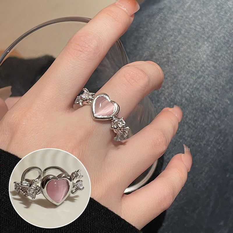 ins Artistic Temperament Pearl Ring Female Vintage S925 Silver fashion