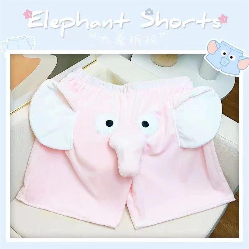 Elephant shorts Elephant couple shorts Dumbo shorts with ringing nose Funny pajamas