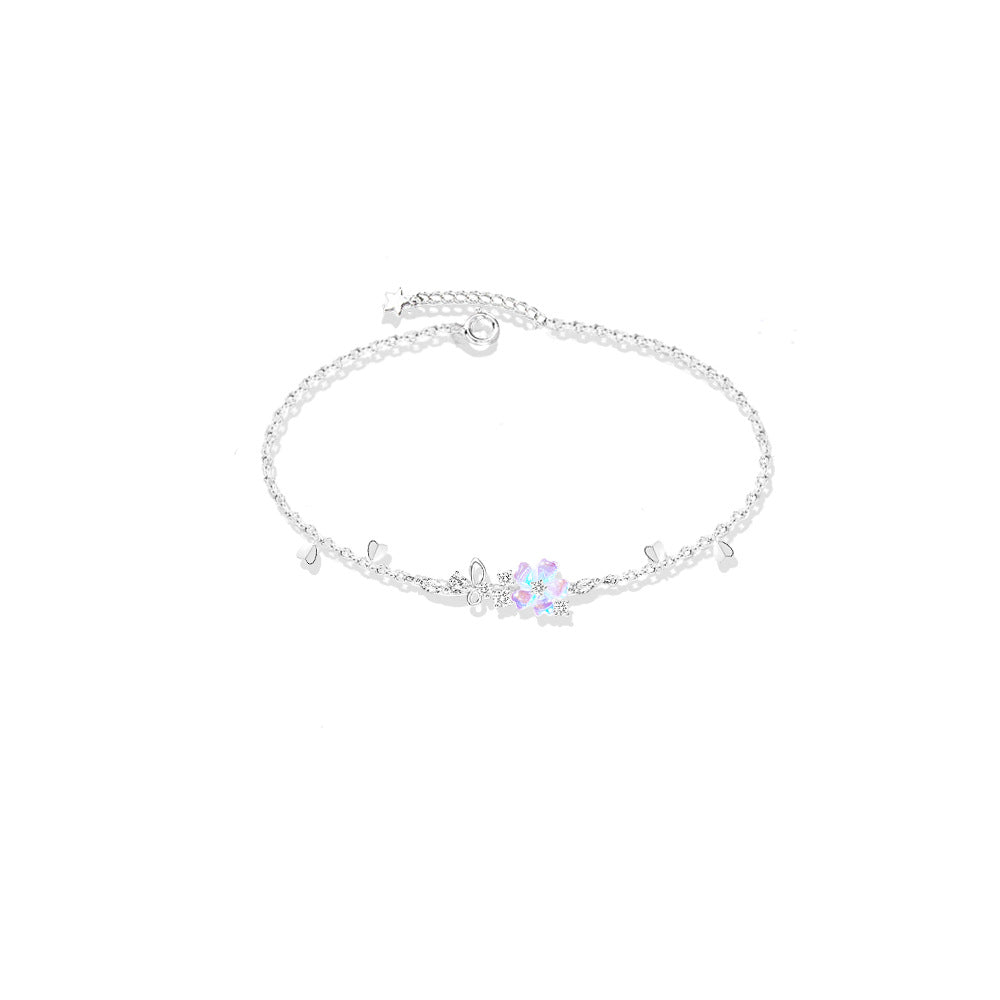 Sakura Necklace Women's 925 sterling silver collarbone necklace