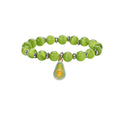 Faux Opal Bell Bracelet Bungee Cord Crystal Beaded Bracelet