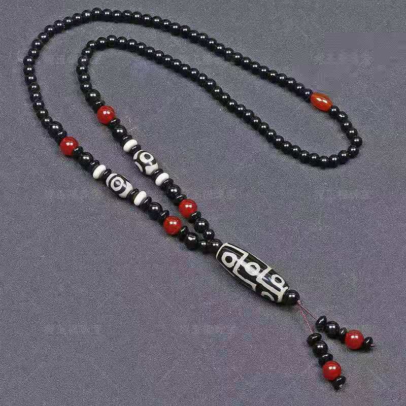 Day Beads Necklace Nine eyes Day Beads agate necklace
