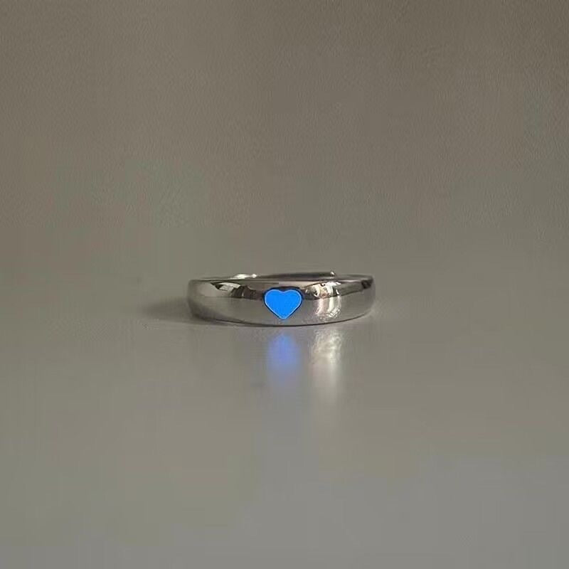 Love glowing ring with adjustable opening for couples as a gift for girlfriend