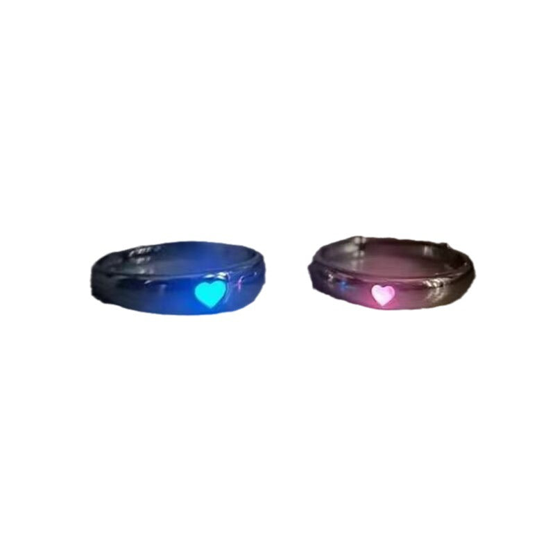 Love glowing ring with adjustable opening for couples as a gift for girlfriend
