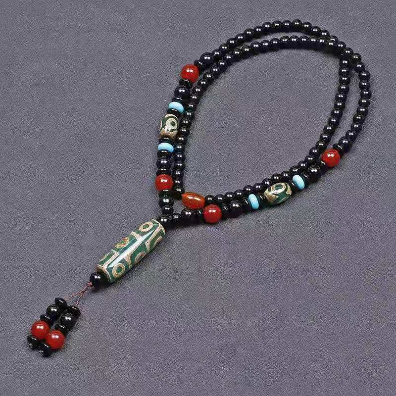 Day Beads Necklace Nine eyes Day Beads agate necklace
