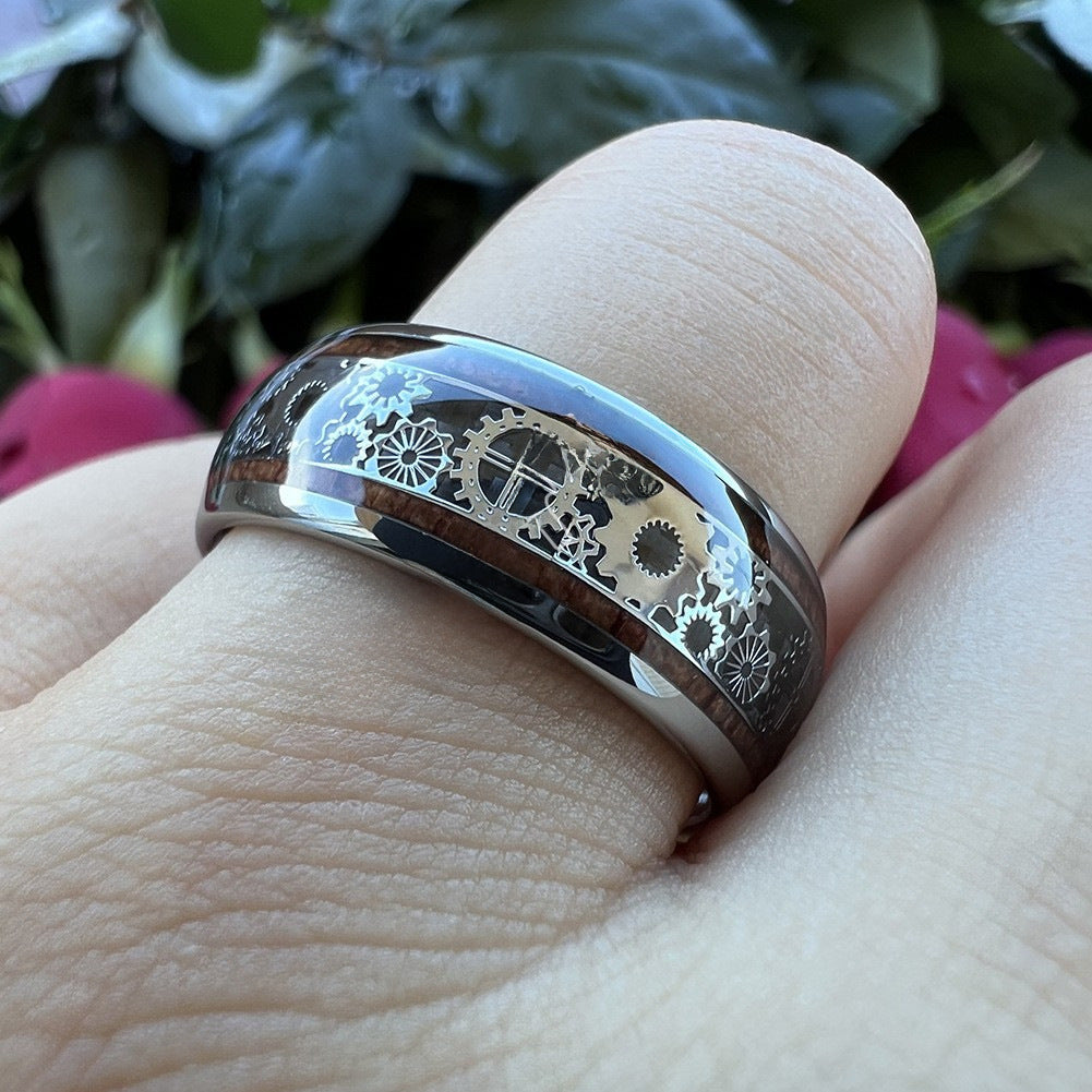 10MM three-line wood grain gear ring