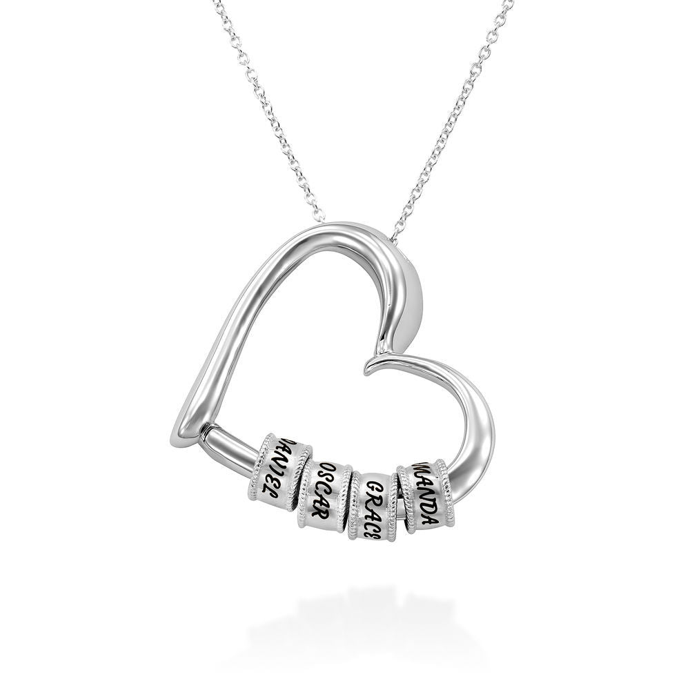 European and American heart-shaped love minimalist necklace Thanksgiving Mother's Day mom lettering DIY beaded women's necklace