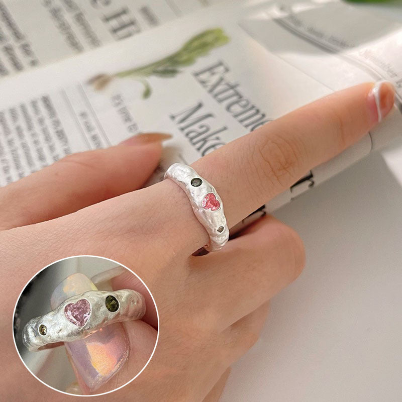 ins Artistic Temperament Pearl Ring Female Vintage S925 Silver fashion