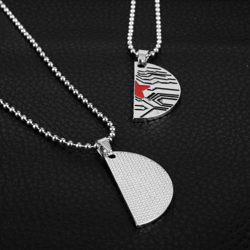 Marvel Accessories, The Avengers, Captain America 3, Civil War, Civil War Shield Pendant, Couple Necklace