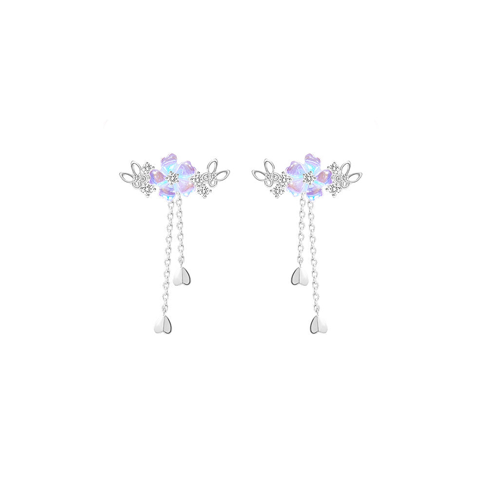 Sakura Necklace Women's 925 sterling silver collarbone necklace