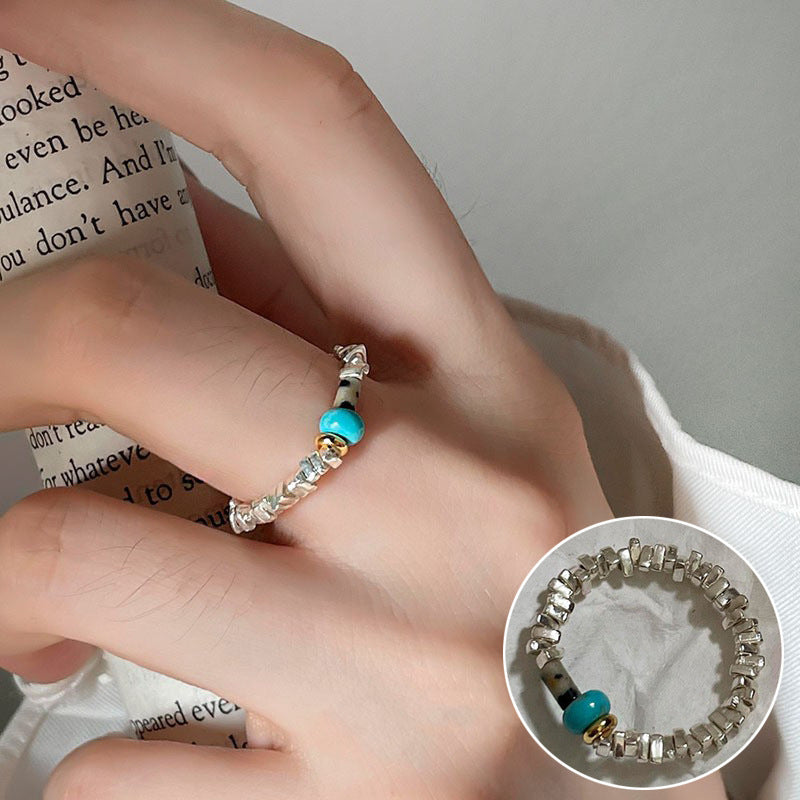 ins Artistic Temperament Pearl Ring Female Vintage S925 Silver fashion