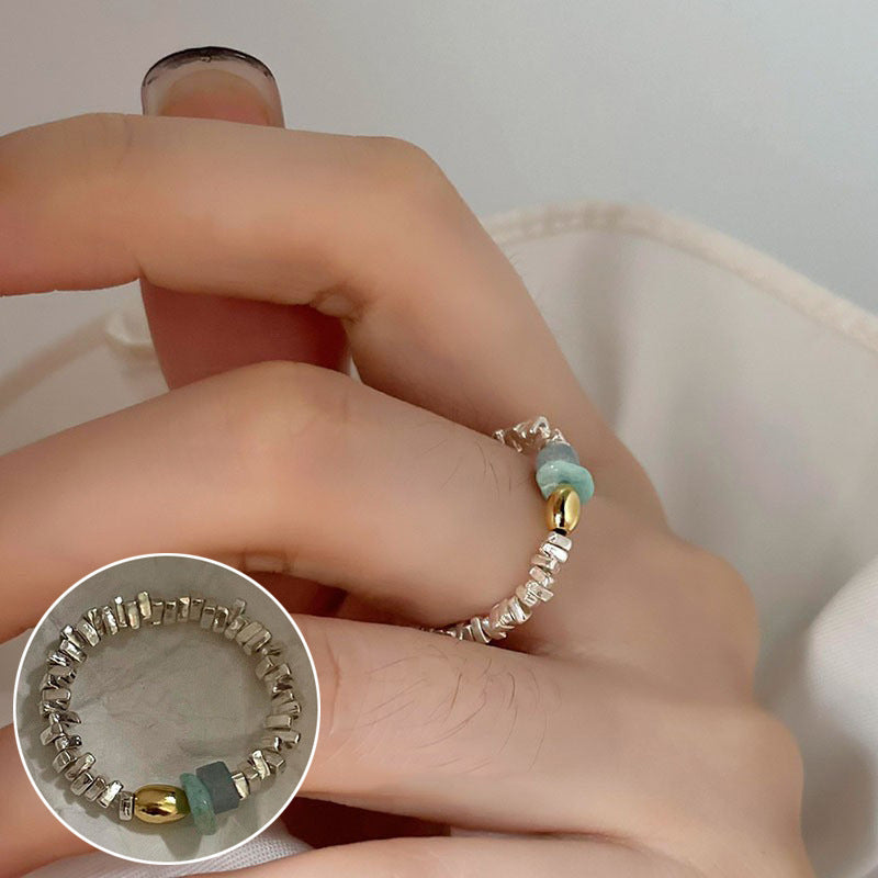 ins Artistic Temperament Pearl Ring Female Vintage S925 Silver fashion