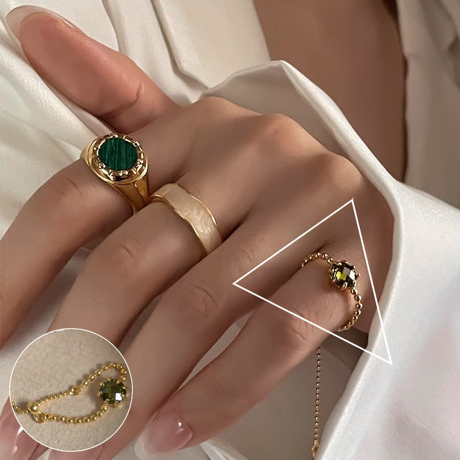 ins Artistic Temperament Pearl Ring Female Vintage S925 Silver fashion