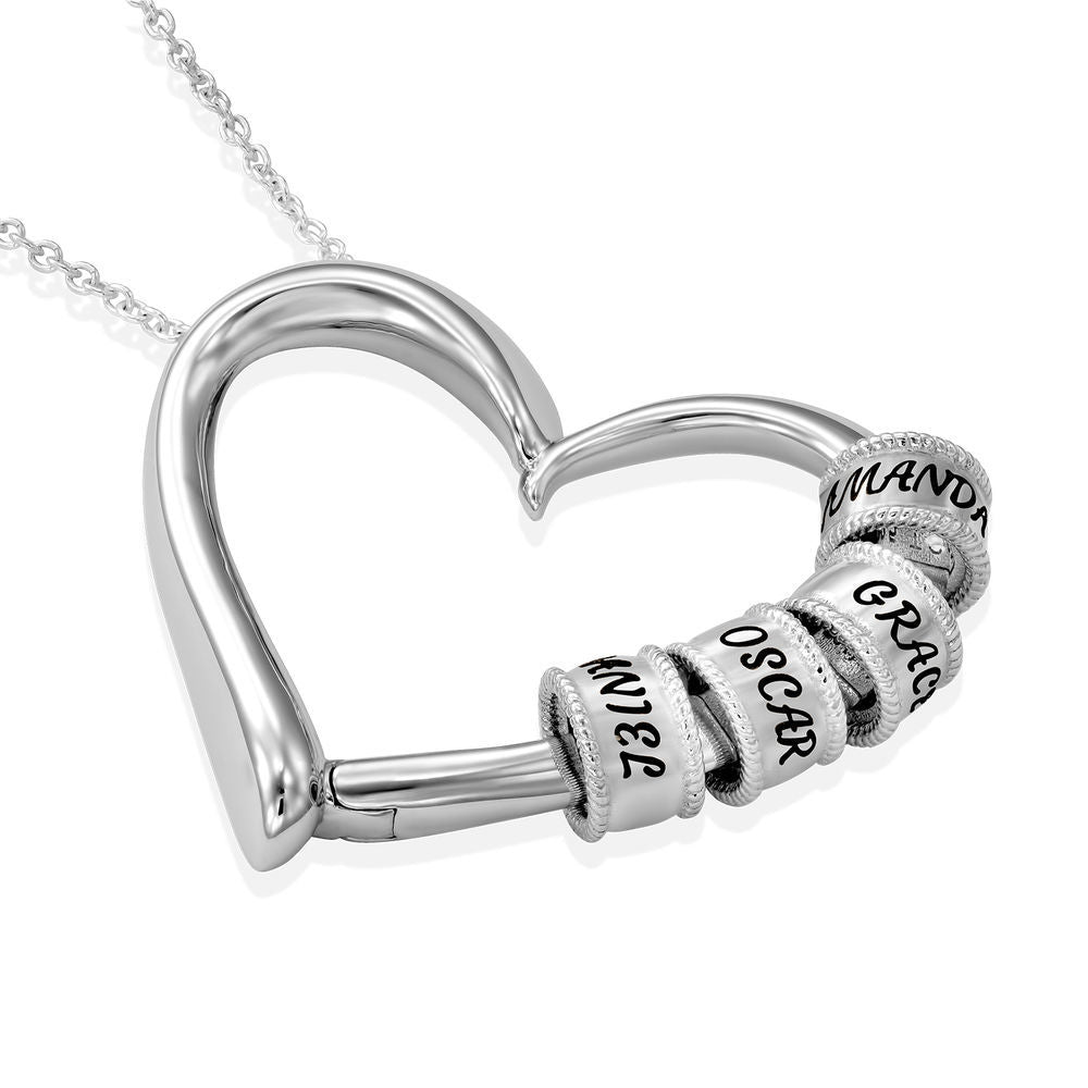 European and American heart-shaped love minimalist necklace Thanksgiving Mother's Day mom lettering DIY beaded women's necklace