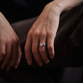 Titanium steel men's ring European and American stainless steel casting chain ring