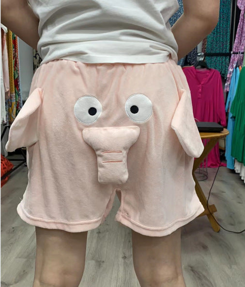 Elephant shorts Elephant couple shorts Dumbo shorts with ringing nose Funny pajamas