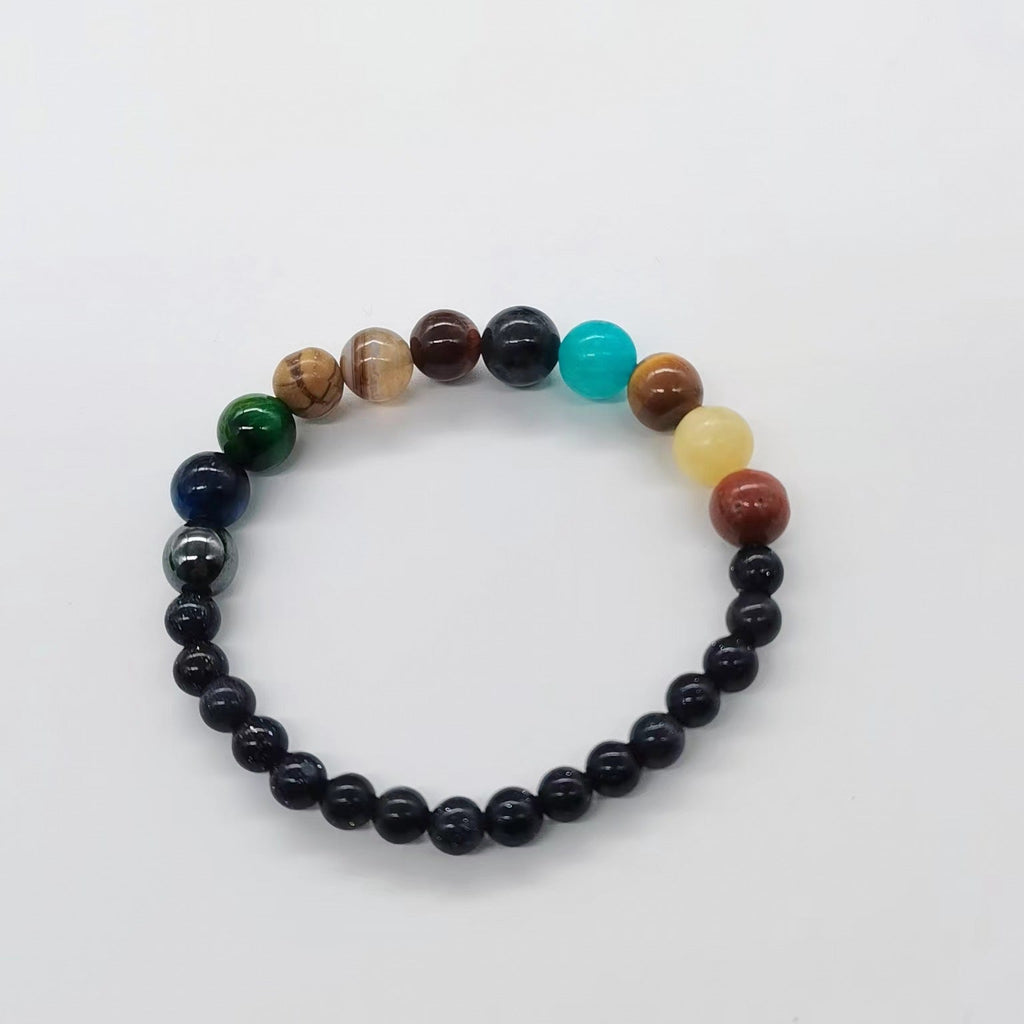 Yunjin Amazon's new cosmic galaxy eight planet bracelet blue sandstone starry sky solar system planet bracelet