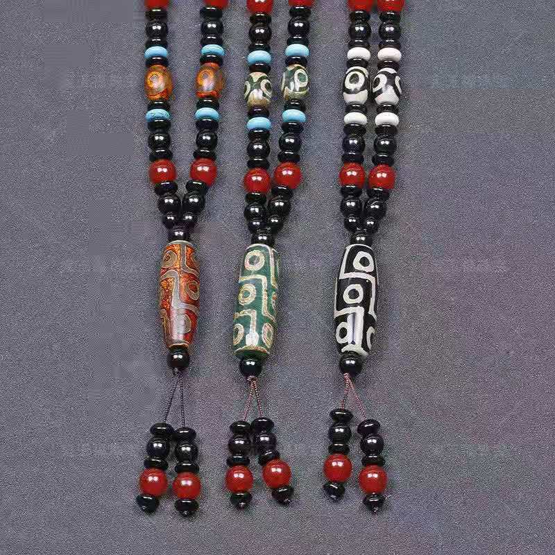 Day Beads Necklace Nine eyes Day Beads agate necklace