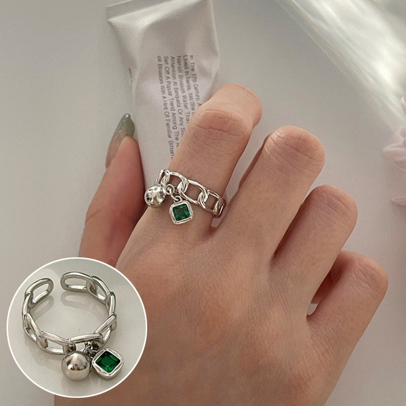 ins Artistic Temperament Pearl Ring Female Vintage S925 Silver fashion