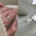 ins Artistic Temperament Pearl Ring Female Vintage S925 Silver fashion