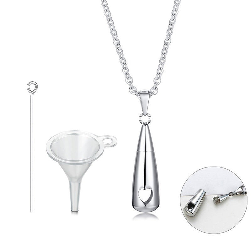 Teardrop Ashes Cremation Women Necklace Jewelry