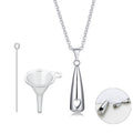 Teardrop Ashes Cremation Women Necklace Jewelry