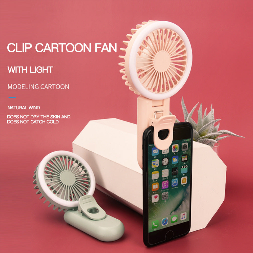 Dual-use Fill Light Handheld USB Charge Fan