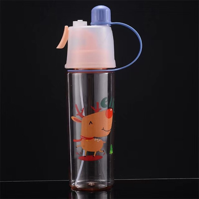 Drinking And Misting Portable Water Bottle for Outdoor Sport Cooling Down